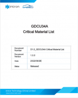 GDCU34A Critical Material List